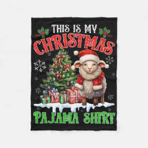 Das ist mein Weihnachtspyjama-Shirt Santa Schaf Ba Fleecedecke