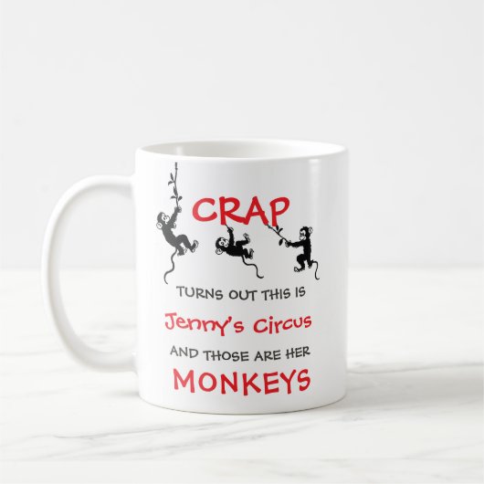 Das ist mein Zirkus, das sind meine Affen Individu Kaffeetasse (Links)