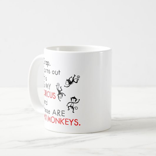 Das ist mein Zirkus, das sind meine Affen Kaffeetasse (Vorderseite Links)