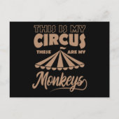 DAS IST MEIN ZIRKUS, DAS SIND MEINE MONKEYS Happy Postkarte (Vorderseite)