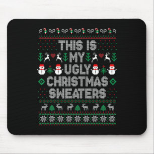 Das ist mein zu heiß für einen hässlichen Weihnach Mousepad
