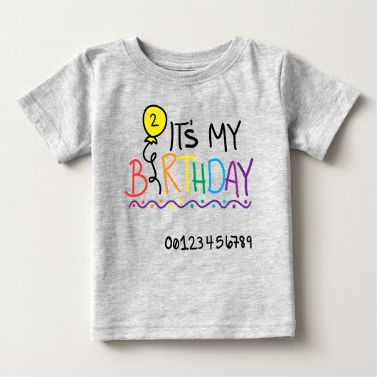 Das ist mein zweiter Geburtstag Baby T-shirt (Vorderseite)