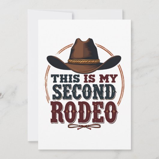 Das ist mein zweiter Rodeo Cowboy West Hat Dankeskarte (Vorderseite)