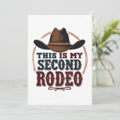 Das ist mein zweiter Rodeo Cowboy West Hat Dankeskarte (Stehend Vorderseite)