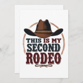Das ist mein zweiter Rodeo Cowboy West Hat Dankeskarte (Vorne/Hinten)