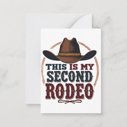 Das ist mein zweiter Rodeo Cowboy West Hat Mitteilungskarte (Vorderseite)
