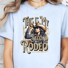 Das ist mein zweites Rodeo, Blue Cowgirl, Girl Bos T-Shirt
