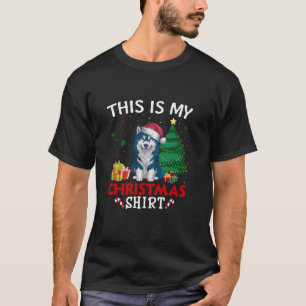 Das ist meine Alaskan Klee Kai Dog Weihnachtsmannm T-Shirt
