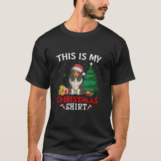 Das ist meine bärtige Collie Dog Weihnachtsmannmüt T-Shirt