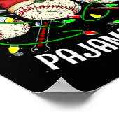 Das ist meine Baseball-Pajama-Weihnachtsmannmütze Poster (Ecke)