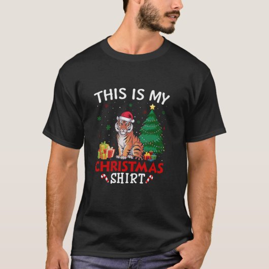 Das ist meine Bengalische Tiger-Weihnachtsmannmütz T-Shirt (Vorderseite)