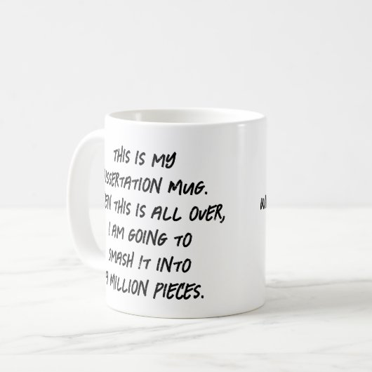 Das ist meine Dissertation-Tasse Kaffeetasse (Vorderseite Links)