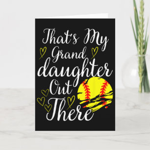 Das ist meine Enkelin da draußen Softball-Oma G Karte