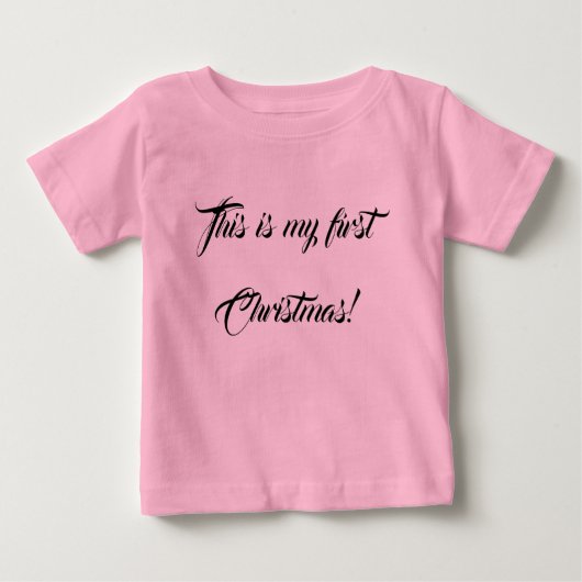 Das ist meine erste Weihnachtsankündigung Baby T-shirt (Vorderseite)