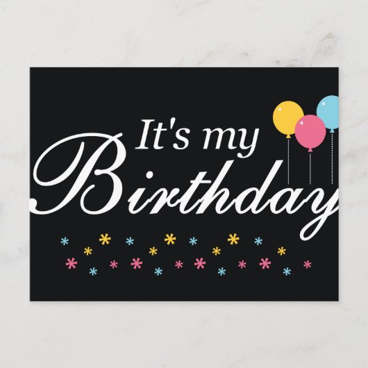 Das ist meine Geburtstagskarte Postkarte (Vorderseite)