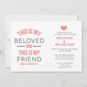 Das ist meine geliebte Einladung zur Hochzeit (Vorderseite)