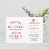 Das ist meine geliebte Einladung zur Hochzeit (Stehend Vorderseite)