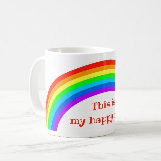 Das ist meine glückliche Tasse, Regenbogenkaffee-T Kaffeetasse (Vorderseite Links)