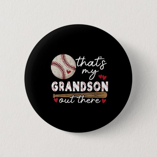 Das ist meine Großmutter da draußen Baseball-Großm Button (Vorderseite)