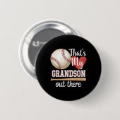 Das ist meine Großmutter da draußen Baseball-Moth Button (Vorne & Hinten)