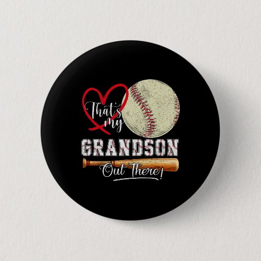 Das ist meine Großmutter da draußen Baseball-Moth Button (Vorderseite)