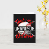 Das ist meine Großmutter da draußen Baseball-Moth Karte (Gelbe Blume)