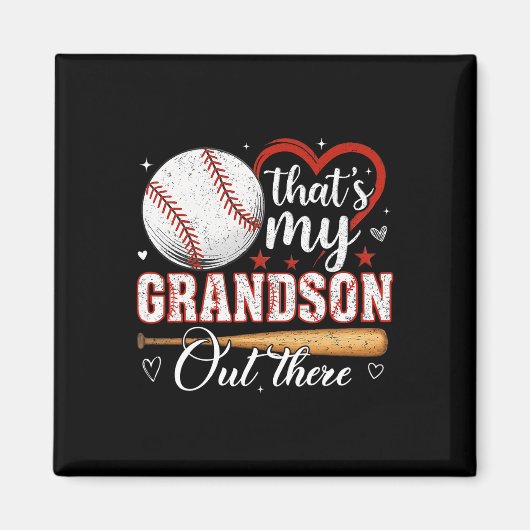 Das ist meine Großmutter da draußen Baseball-Moth Magnet (Vorne)