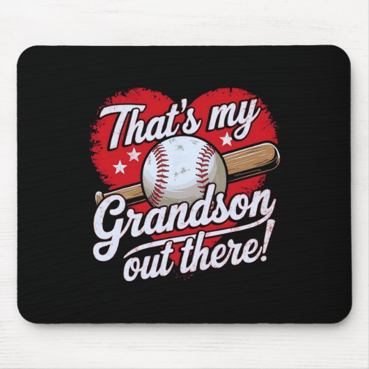 Das ist meine Großmutter da draußen Baseball-Moth Mousepad (Vorne)