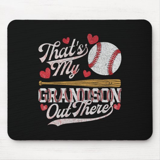 Das ist meine Großmutter da draußen Baseball-Moth Mousepad (Vorne)