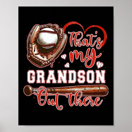Das ist meine Großmutter da draußen Baseball-Moth Poster (Vorne)