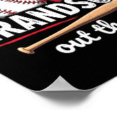 Das ist meine Großmutter da draußen Baseball-Moth Poster (Ecke)