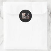 Das ist meine Großmutter da draußen Baseball-Moth Runder Aufkleber (Tasche)