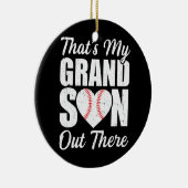 Das ist meine Großmutter da draußen Baseball-Oma Keramik Ornament (Rechts)