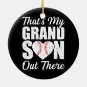 Das ist meine Großmutter da draußen Baseball-Oma Keramik Ornament (Hinten)