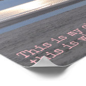 Das ist meine Kirche - inspirierendes Zitat Poster (Ecke)