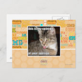 Das ist meine Meinung Postkarte (Vorne/Hinten)