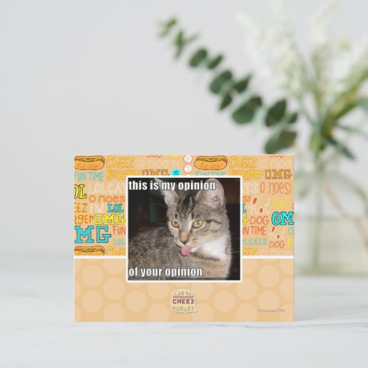 Das ist meine Meinung Postkarte (Stehend Vorderseite)