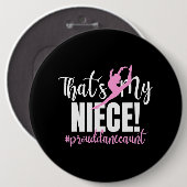 Das ist meine Nichte Tanztanztante einer Tänzerin Button (Vorne & Hinten)