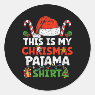 Das ist meine Pyjama-Shirt-Weihnachtsfamilie Runder Aufkleber