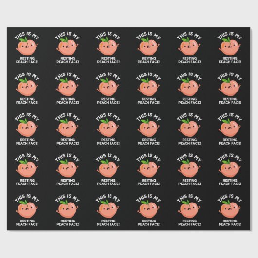 Das ist meine ruhende Pfirsichwand, dunkle BG Geschenkpapier (Flach)