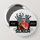 Das ist meine Senior Baseball-Taste für Eltern Button (Vorne & Hinten)