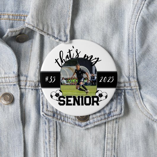 Das ist meine Senior-Fußball-Taste für Eltern Button (Beispiel)