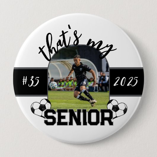 Das ist meine Senior-Fußball-Taste für Eltern Button (Vorderseite)