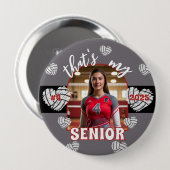 Das ist meine Senior Volleyball-Taste Button (Vorne & Hinten)