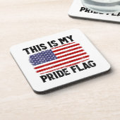 Das ist meine Stolzflagge US-Flagge, 4. Juli Patri Getränkeuntersetzer (Linke Seite)