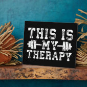 Das ist meine Therapie - Gym Workout Inspiration Fotoplatte (Seite)