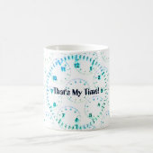 Das ist meine Uhr in blau Kaffeetasse (Mittel)