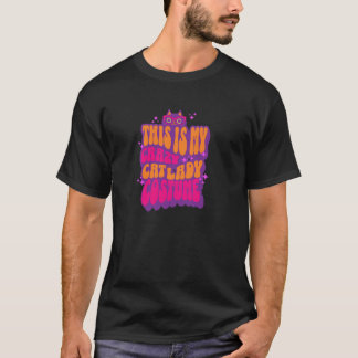 Das ist meine verrückte Katze Lady Halloween-Kostü T-Shirt