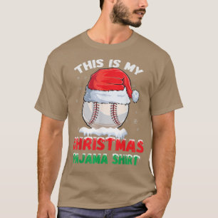 Das ist meine Weihnachts-Pajama Baseball-Weihnacht T-Shirt