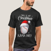 Das ist meine Weihnachts-Pajama-Baseball-Weihnacht T-Shirt (Vorderseite)